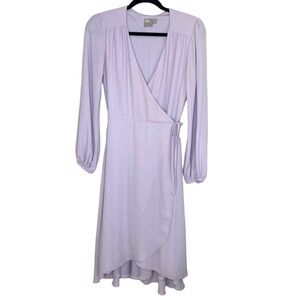 Asos Long Sleeve Wrap Style Midi Dress